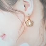 再販★ふんわりお花のピアス/イヤリング