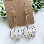 個性的！ゴールド×パールの大ぶりピアス・イヤリング♡