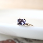 【SALE】silver925 アイオライト ベゼルリング(6×4mm)