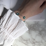 韓国ビーズアクセサリー　お花のビーズブレスレット