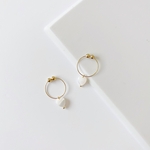 heart shell hoop earring