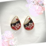 ✳︎和柄 花柄✳︎ しずくピアス