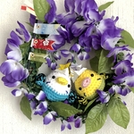 5月の節句と藤棚の欲張りリース(セキセイインコ)