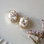 petit‧✧̣̥̇‧花鉱石のシンプルイヤリング / ピアス(かすみ草)