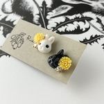 うさぎとたんぽぽピアス/イヤリング
