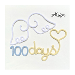 ウールレター♡天使の羽໒꒱ 100日祝いセット ブルー