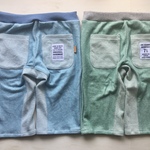 ①【to様ご依頼品】size140☆ヒッコリーデニムマチ付きハーフパンツ