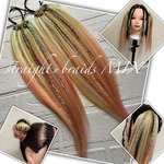 簡単装着☆彡ヘアゴムエクステ　ストレート×ブレイズ40