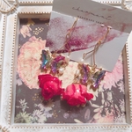バラピアス❤︎薔薇ピアス♡淡水パール