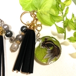 金運を運んでくれる黒金魚キーホルダー