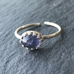 アイオライト✴︎王冠リング👑silver color
