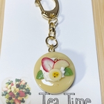 お値打ち品！プリンアラモードケーキのキーホルダー