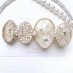 elegant white アンティーク調バレッタ/ヘアクリップ