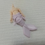 人魚 素体 ラベンダー/ホワイティ  オビツ11サイズ 不透明