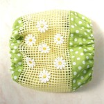 【花刺繍付き】 メッシュ*スヌード／Yellow(037)：Mサイズ