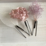 ドライフラワーの紫陽花とかすみ草のヘアアクセサリー❣️