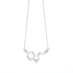 セロトニンの構造式ネックレス silver