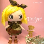 ☆THIERRY☆イーマリーちゃん着せ替えお洋服 迷彩柄チュニック、かぼちゃパンツ、うさ耳ヘアーゴム