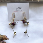 薔薇の蕾レジンのピアス