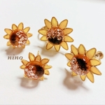🌻少し大きめのイエローのひまわり🌻選べるイヤリング&ピアス&マグネットピアス
