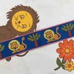 ヴィンテージチロリアンテープ　ライオン　入園入学準備に　ハンドメイド