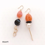シフォンタッセルのフープピアス