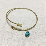 アロー ブレスレット ターコイズチャーム ゴールド