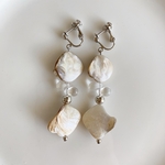 ❃◦○淡水シェル×クリアメタルピアス/イヤリング＊P200202❃◦○