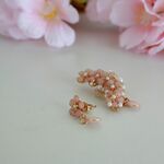 ほんのりピンク桜のイヤーカフ(左用)andピアス