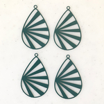 Blue Green Designed Drop Pendant Tops