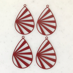 Red Designed Drop Pendant Tops