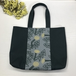 tannpopoのA4横トートバッグ　11号帆布・ボトルグリーン