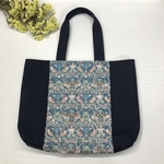 【現品限り★4/23 20時販売】strawberrythief×tambourineのA4横トートバッグ 　ネイビー・11号帆布