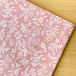 50*50【Wガーゼ】Botanic Leaf／ピンク《 生地  ダブルガーゼ ガーゼ生地 コットン 綿 ボタニカル 草花 植物 葉 花 花柄 フラワー ペイズリー COTTONCANDY ガーゼ 》