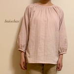  Wガーゼ  ふんわりプルオーバー(pink beige)