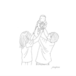 線画　イラスト　モノクロ