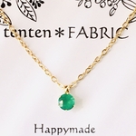 ✲宝石質AAA グリーンオニキス◆サージカルステンレス ネックレス 誕生石 ステンレス＊金属アレルギー対応  サージカルステンレス