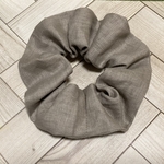 シンプルなシュシュ★リネン　グレージュ
