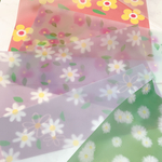 【5種お花セット】トレーシングペーパー　かわいい　紙モノ　デザイン　ペーパー　イラスト　素敵　お花　