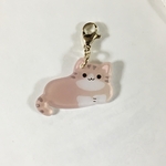 〈再販〉マスク・ファスナーチャーム　　ふんわりcollar 箱座り猫ちゃん