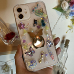 iPhoneケース 蝶々の楽園 スマホカバー iPhoneカバー 天然石ケース オルゴナイト幸せを呼ぶiPhoneケース