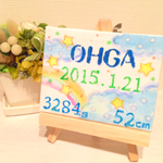 ＊ベビーバース＊赤ちゃん  誕生 ♡ 出産祝い ♡命名書 キャンパス       
