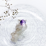 【 No.12 】藤花 touka アルコールインクアート リング or イヤーカフorペンダント【10mm】