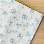50*50【コットン刺繍】Spiral Flower -花束-／ブルー《 生地 コットン 綿 花柄 花 花束 フラワー 水彩 刺繍 レース マスク 青 COTTONCANDY 刺繍レース 薄手 》