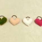 プリティーモヘアのふっくらハートゴム