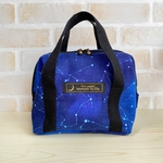 ワイヤー口金の持ち手付きポーチ 星座