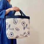トートバッグ *⚮* yume beige × navy *⚮*