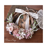 【受注製作】＊Demi-couronne antique＊ポストカード風ペーパー付き　アンティークカラーハーフリース　誕生日　記念日　お祝い　お礼　結婚　ウェルカム　プレゼント