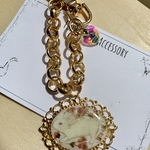 No.62 うさぎとお花のアクセサリー　バッグチャーム