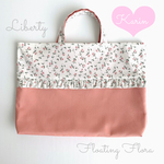 入園入学🎀リバティ レッスンバッグ🎀フローティングフローラ ※さくらんぼアイロンシールオプション🍒